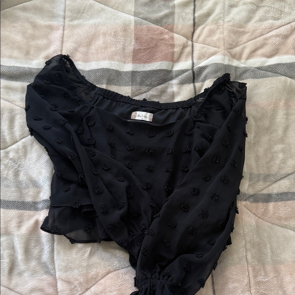 Altar'd State Black Off-Shoulder Top